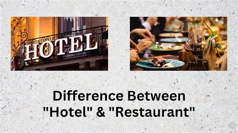 hotel vs restaurant|chez is restaurant what is hotel.